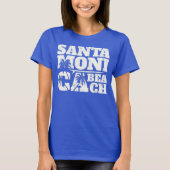 Santa Monica surfboard en palms ca T-shirt (Voorkant)