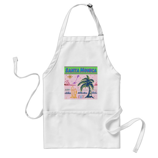 "Santa Monica" Surfer Beach Schort (Voorkant)