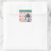 "Santa Monica" Surfer Beach Sticker (Tas)