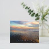 Santa Monica Trippy Sunset Dream Briefkaart (Staand voorkant)