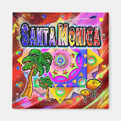 Santa Monica Tropical Friends Magnet (Voorkant)