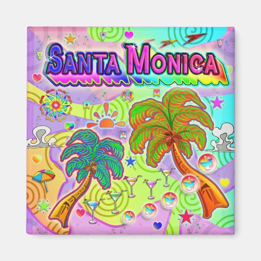 Santa Monica Vacation Target Magnet (Voorkant)