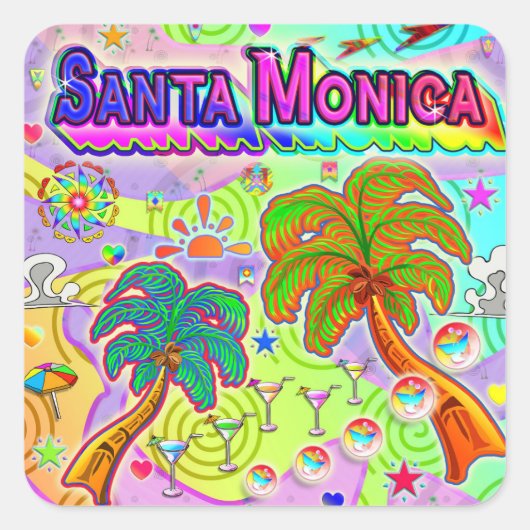 Santa Monica Vacation Target Sticker (Voorkant)
