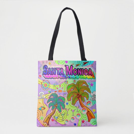 Santa Monica Vakantie Target Tote Tas (Voorkant)