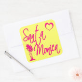 Santa Monica Vierkante Sticker (Envelop)