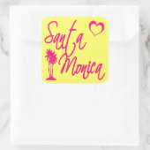Santa Monica Vierkante Sticker (Tas)
