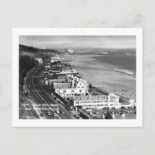 Santa Monica, Vintage van Californië Briefkaart (Voorkant)