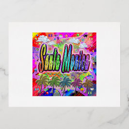 Santa Monica Vista Express-Briefkaart Folie Feestdagen Briefkaart