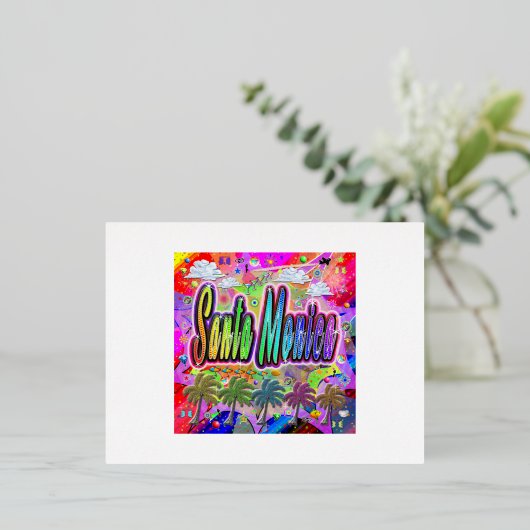 Santa Monica Vista Express-Briefkaart Folie Feestdagen Briefkaart (Staand Voorkant)