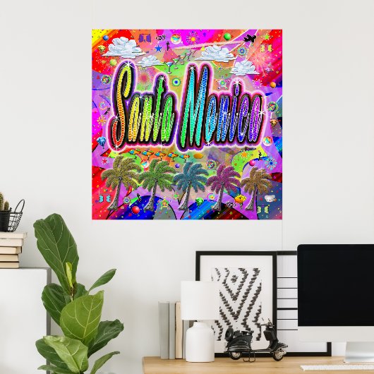 Santa Monica Vista Express-Poster Poster (Thuiskantoor)