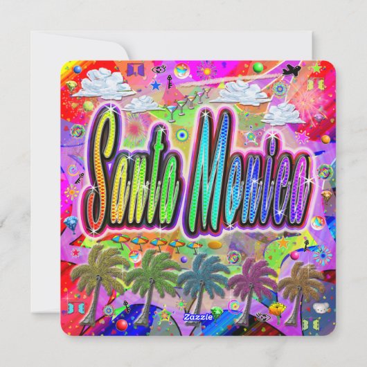 Santa Monica Vista Express Vakantie Kaart (Achterkant)