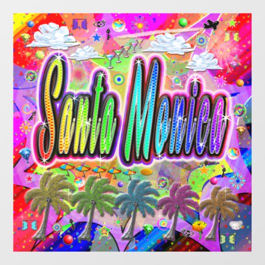 Santa Monica Vista Express Venster vastklampen Raamsticker (Vel)