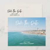 Santa Monica Wedding Save the Date Briefkaart (Voorkant / Achterkant)