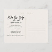 Santa Monica Wedding Save the Date Briefkaart (Achterkant)