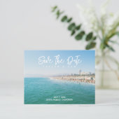 Santa Monica Wedding Save the Date Briefkaart (Staand voorkant)