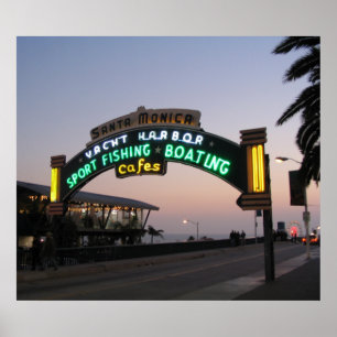 Santa Monica Yacht Harbour Poster