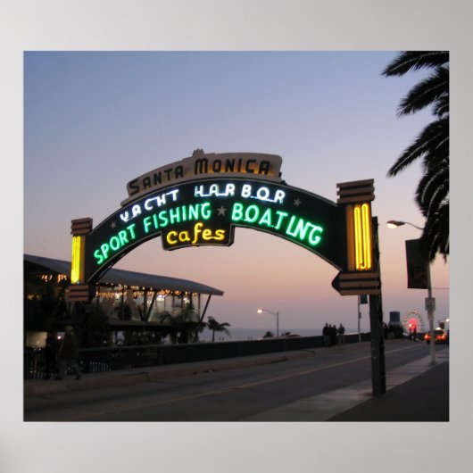 Santa Monica Yacht Harbour Poster (Voorkant)