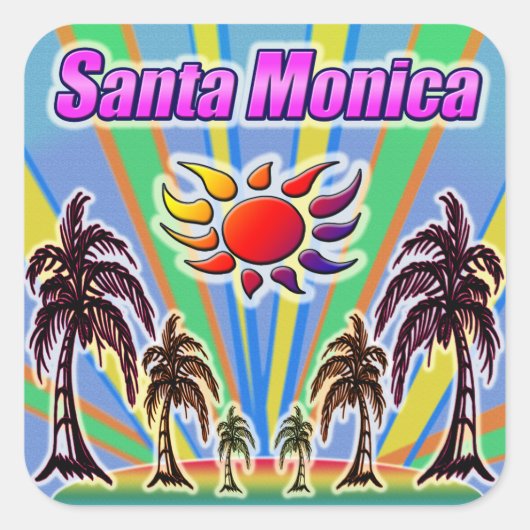 Santa Monica Zomer Liefde Sticker (Voorkant)