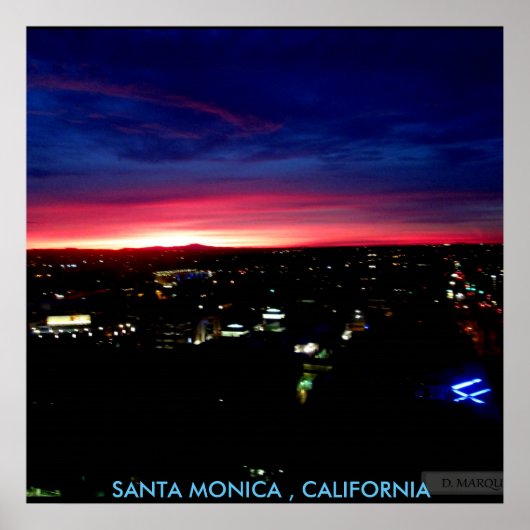 SANTA MONICA ZONSOPGANG #1 POSTER (Voorkant)