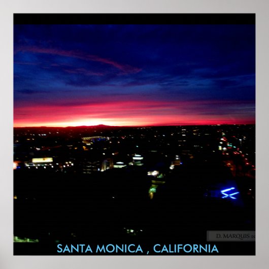 SANTA MONICA ZONSOPGANG #1 POSTER (Voorkant)