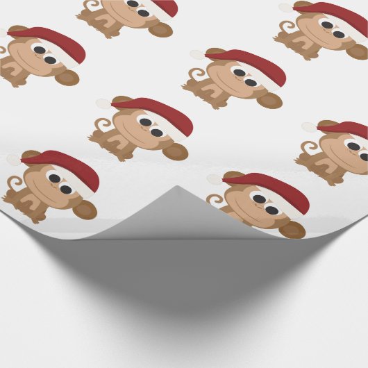 Santa Monkey Cadeaupapier (Hoek)