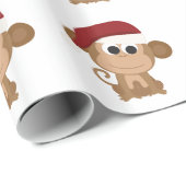 Santa Monkey Cadeaupapier (Rol Hoek)