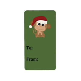 Santa Monkey Etiket