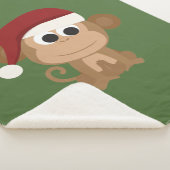 Santa Monkey Fleece Blanket Sherpa Deken (3/4)