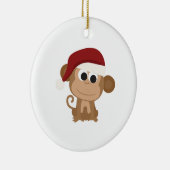 Santa Monkey Keramisch Ornament (Rechts)