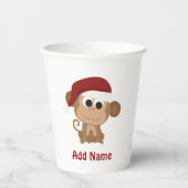 Santa Monkey Papieren Bekers (Voorkant)