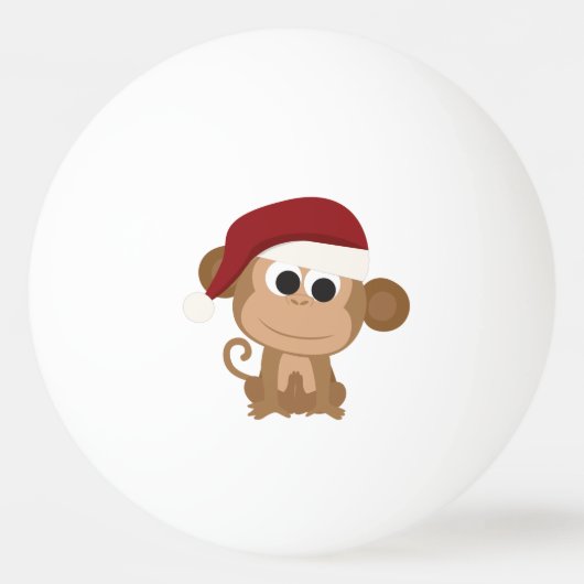 Santa Monkey Pingpongbal (Achterkant)