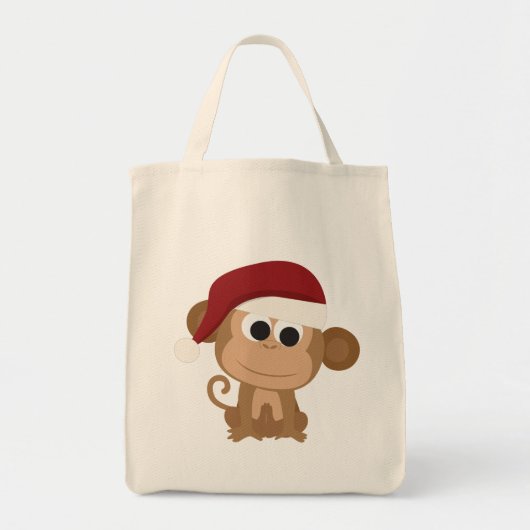 Santa Monkey Tote Bag (Voorkant)