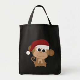 Santa Monkey Tote Bag