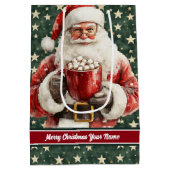  Santa Monogram Vakantie Cadeau Tas Kerstmis Medium Cadeauzakje (Achterkant)