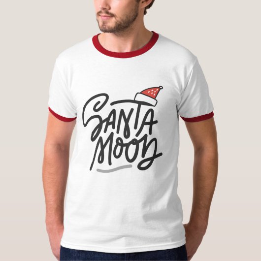 SANTA MOOD Fun Trendy Mannen kerstfeestdag T-shirt (Voorkant)