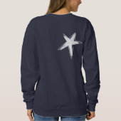 Santa Moon Abstracte kerstkunst om te Draag Trui (Achterkant)