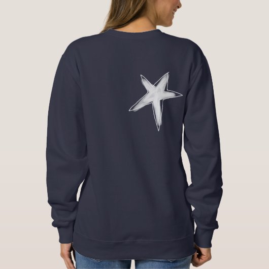 Santa Moon Abstracte kerstkunst om te Draag Trui (Achterkant)