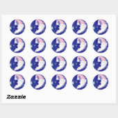 Santa Moon Christmas Art Sticker (Vel)