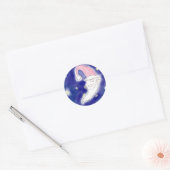 Santa Moon Christmas Art Sticker (Envelop)