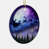 Santa Moon Night Ceramic Ornament (Rechts)