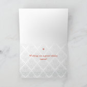 Santa motorfiets en sneeuwvlokken vakantie Kaart (Binnen)