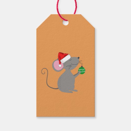 Santa Mouse Cadeaulabel (Voorkant)