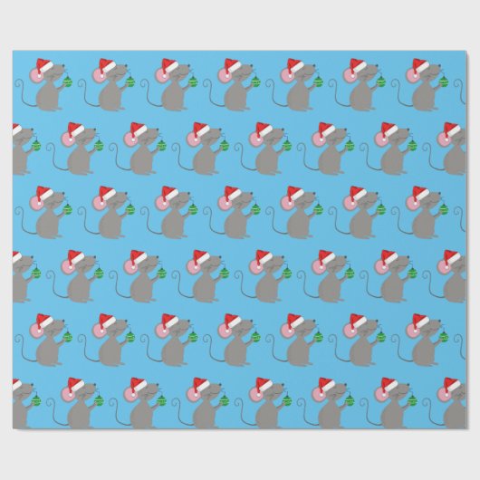 Santa Mouse Cadeaupapier (Vlak)