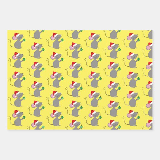 Santa Mouse Inpakpapier Vel (Voorkant 3)