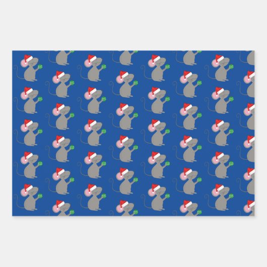 Santa Mouse Inpakpapier Vel (Voorkant 2)