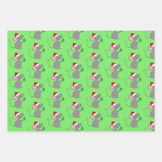 Santa Mouse Inpakpapier Vel (Voorkant)