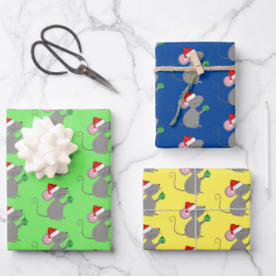 Santa Mouse Inpakpapier Vel