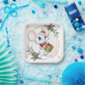 Santa Mouse Kerstmis Papier Bord (Feest)