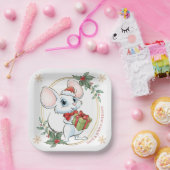 Santa Mouse Kerstmis Papier Bord (Feest)