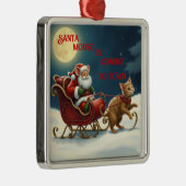 Santa Mouse komt naar de stad Metalen Ornament (Rechts)